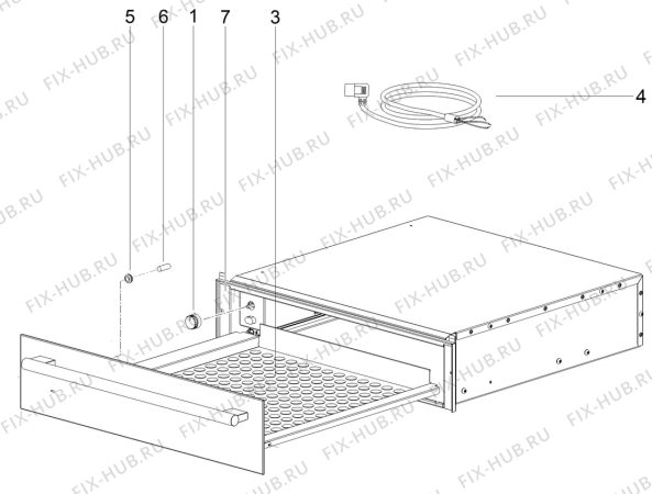 Взрыв-схема микроволновой печи Aeg KD91404-B - Схема узла Housing, inner